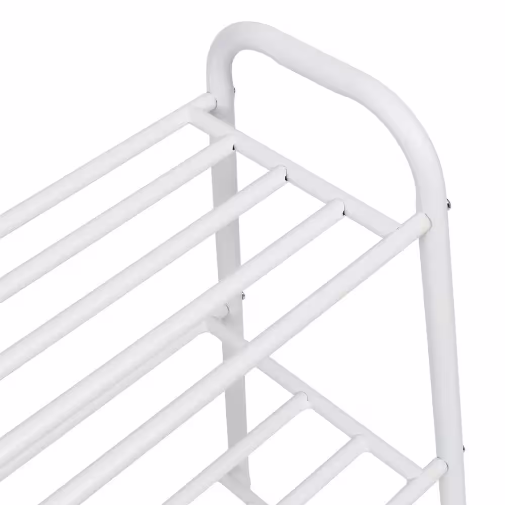 Honey-Can-Do 23.6 H 12-Pair 3-Tier White Steel Shoe Rack