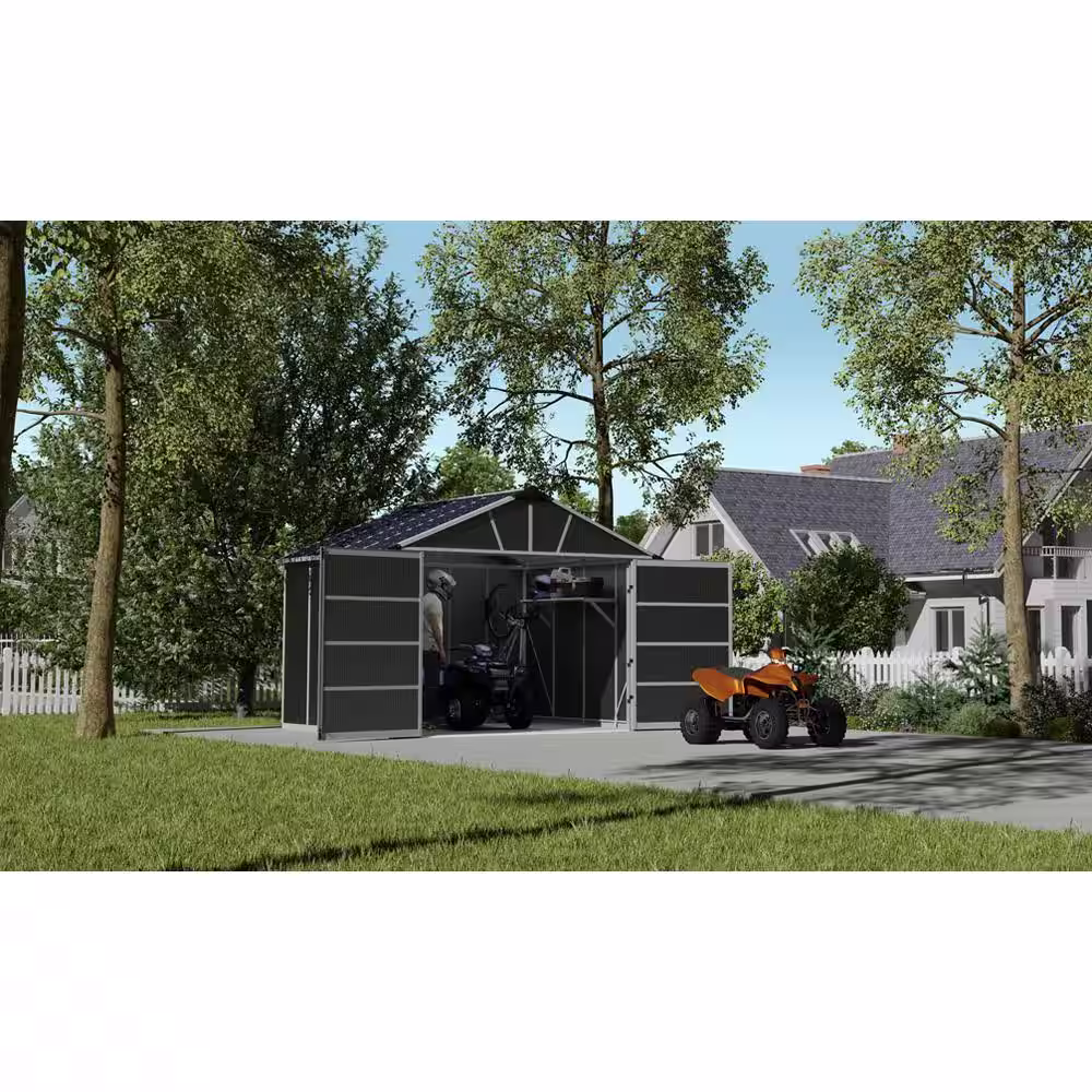 CANOPIA by PALRAM Yukon 11 ft. x 9 ft. Dark Gray Garage Shed