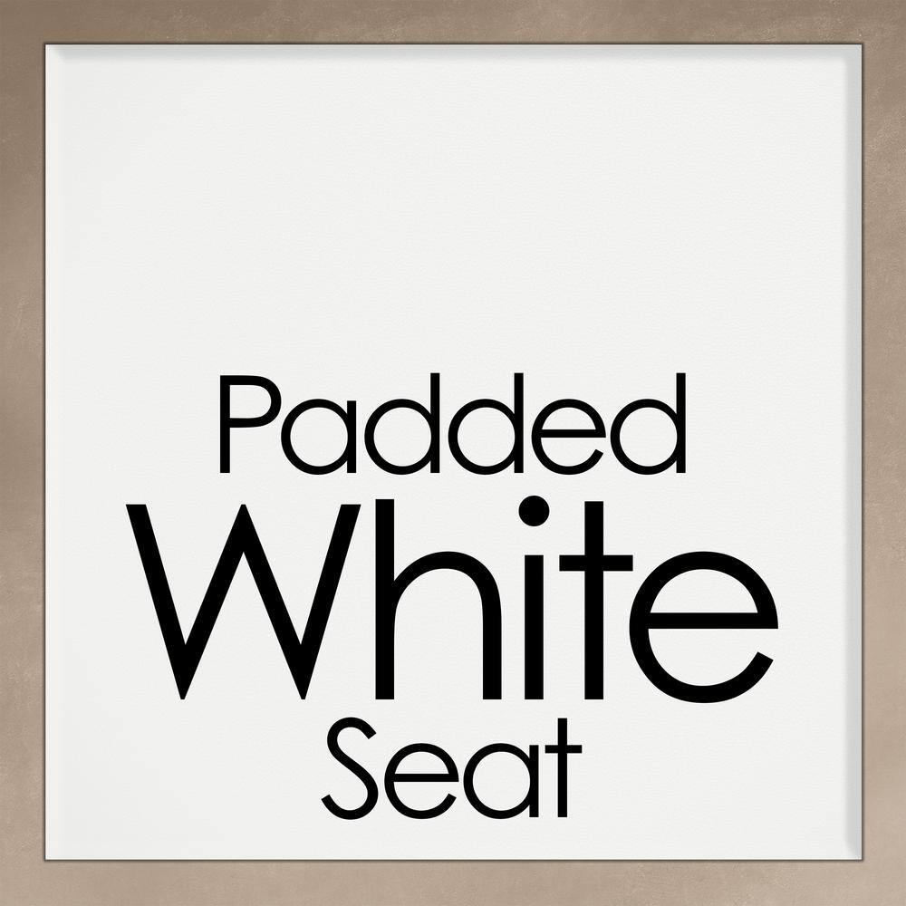 Trademark Home 18 in. White Round Metal Heavy-Duty Padded Folding Bar Stool