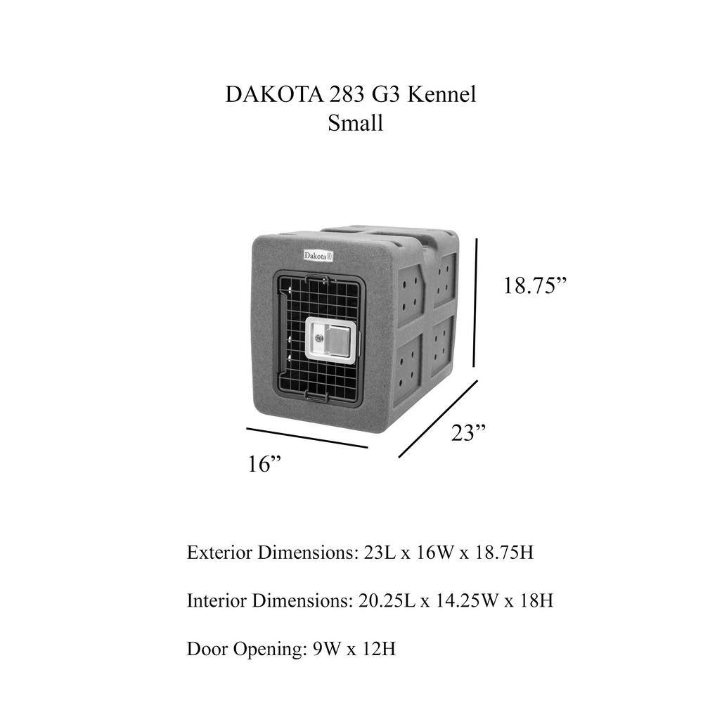DAKOTA 283 G3 Framed Door Kennel - Small - Dark Granite