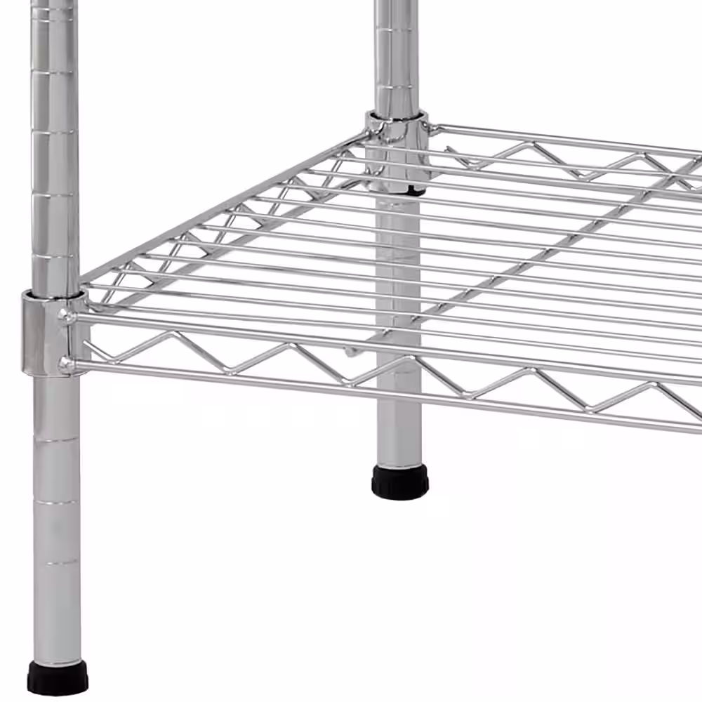 Sandusky Chrome 3-Tier Steel Wire Shelving Unit (24 in. W x 30 in. H x 14 in. D)