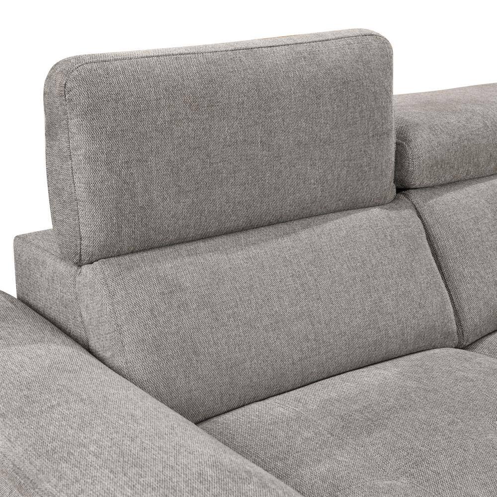 Magic Home 107 in. Taupe Leather L Shaped Sectional Sofa Motion Couch with 2 Manual Recliner, Brown