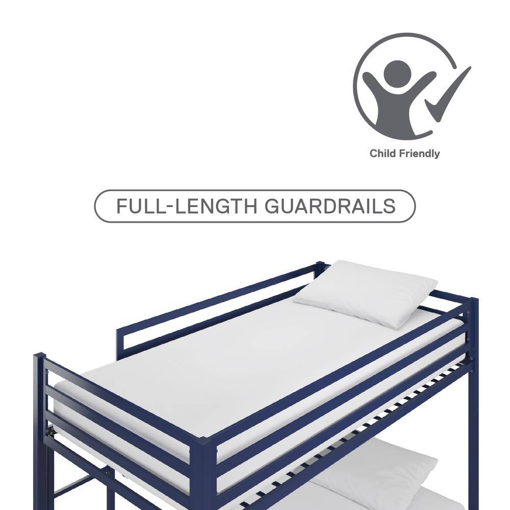 DHP Mabel Blue Metal Twin Over Twin Bunk Bed