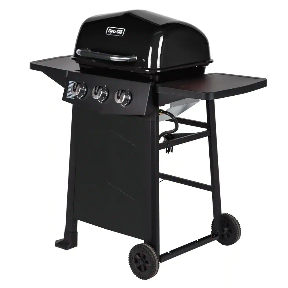 Dyna-Glo 3-Burner Open Cart Propane Gas Grill in Black