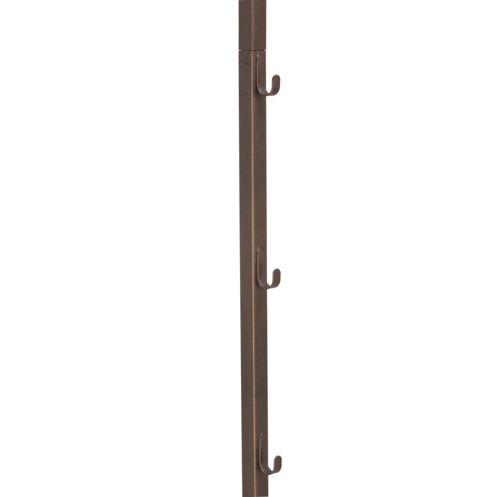 None Bronze Metal Clothes Rack 14.25 in. W x 72 in. H