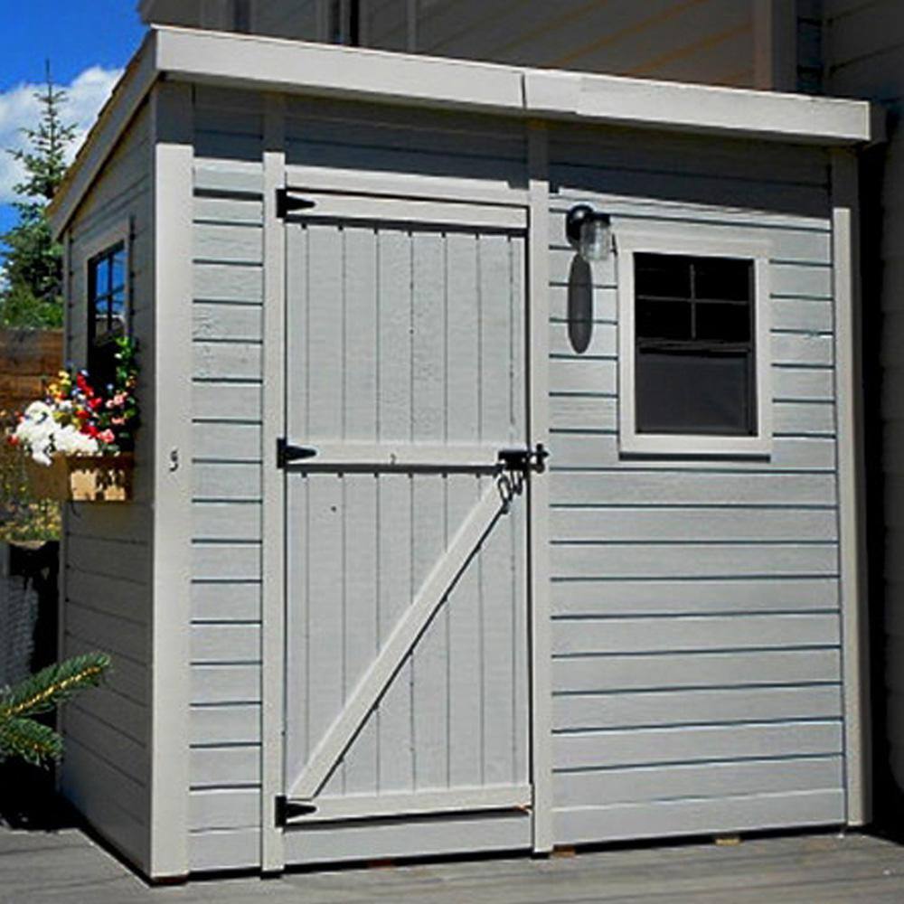 Outdoor Living Today Garden Saver 8 ft. W x 4 ft. D Cedar Wood Single Door Shed with Metal Roof (32 sq. ft.)