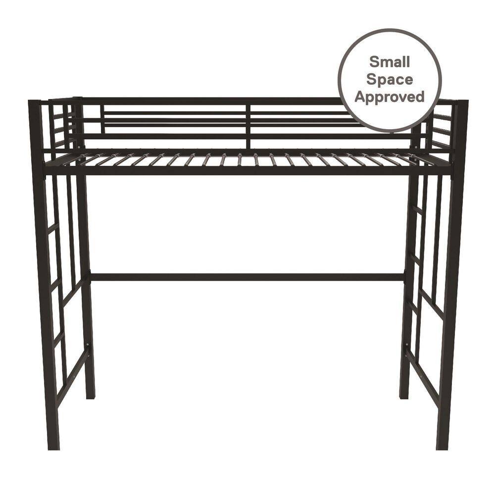 DHP Benjamin Twin Metal Loft Bed, Black