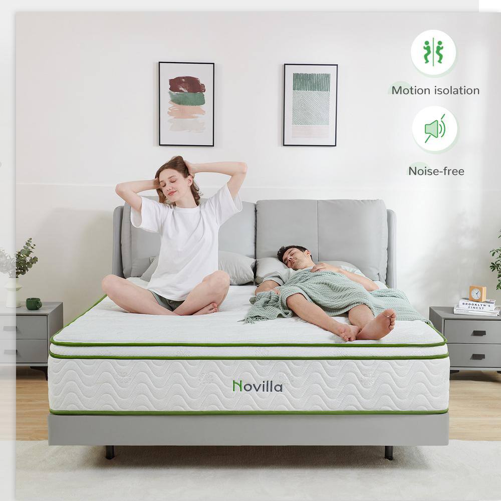 Novilla Queen Medium Hybrid 12 in. Mattress Bed-in-a-Box Mattresses