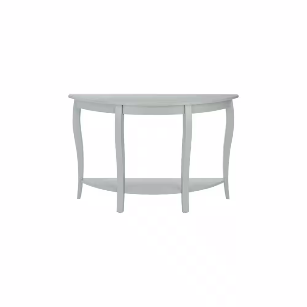 StyleWell Bellevale Demilune Moss Green Wood Console Table