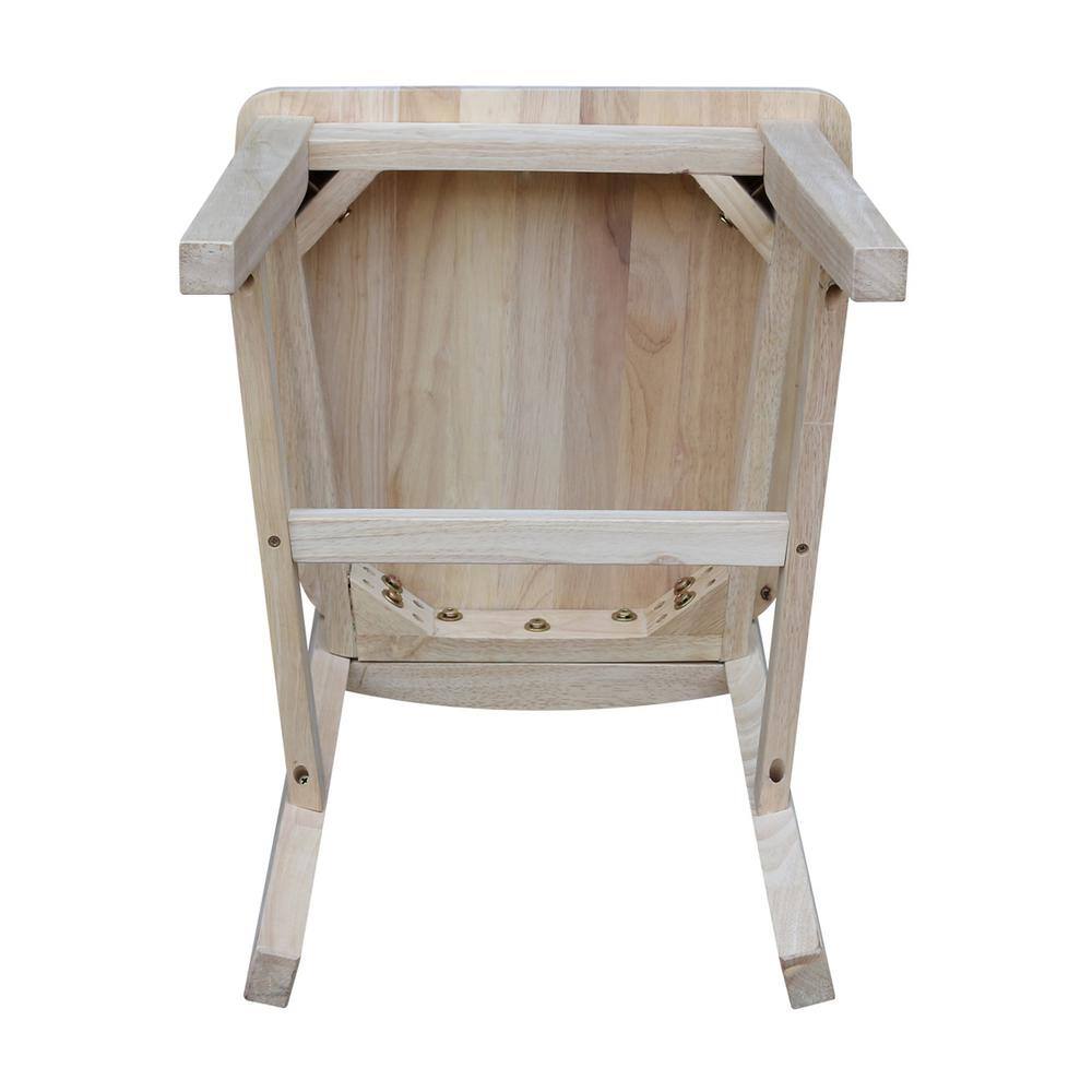 International Concepts San Remo Unfinished Wood Slat Back Dining Chair (Set of 2)