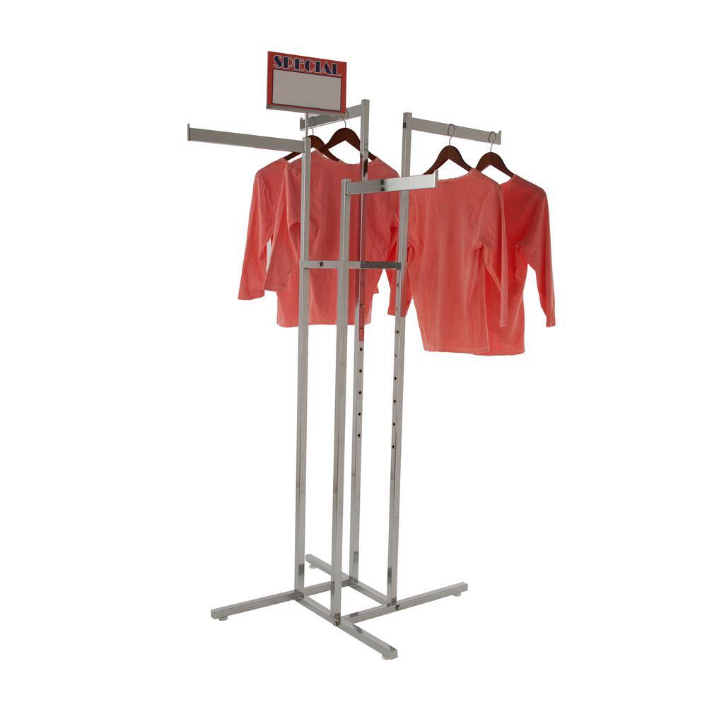 Econoco Chrome Steel Clothes Rack 32 in. W x 72 in. H