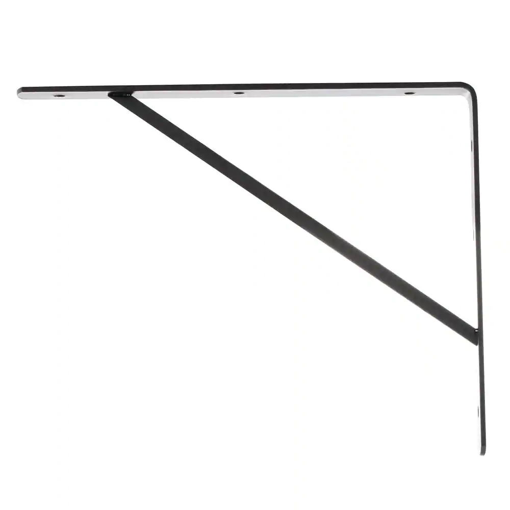 Everbilt 10 in. x 8 in. Black Medium Duty Shelf Bracket