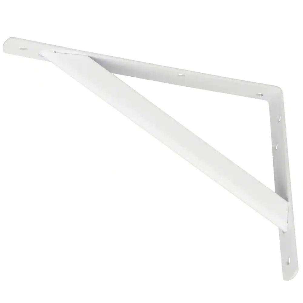 Everbilt 8 in. x 11.25 in. x 1.05 in. Heavy Duty White Shelf Bracket