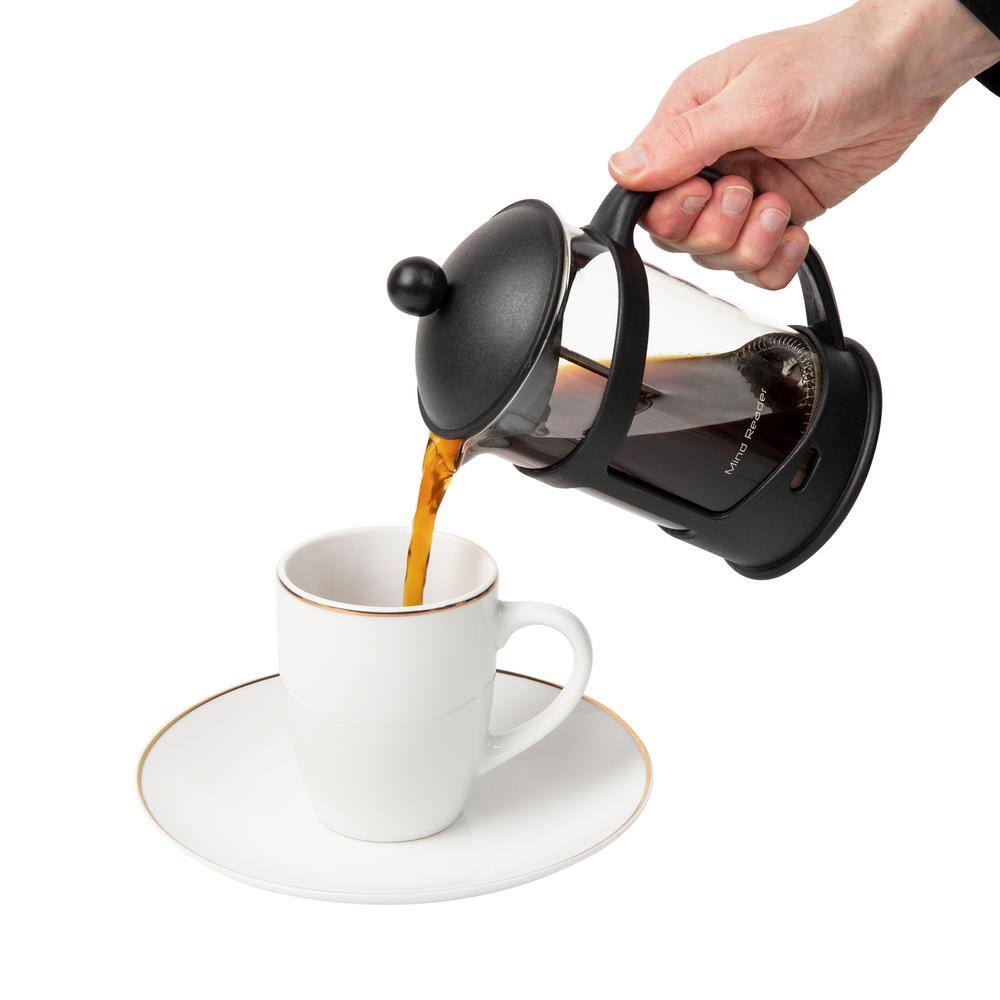 Mind Reader French Press, Coffee Maker, 27 oz Capacity, Glass, Clear