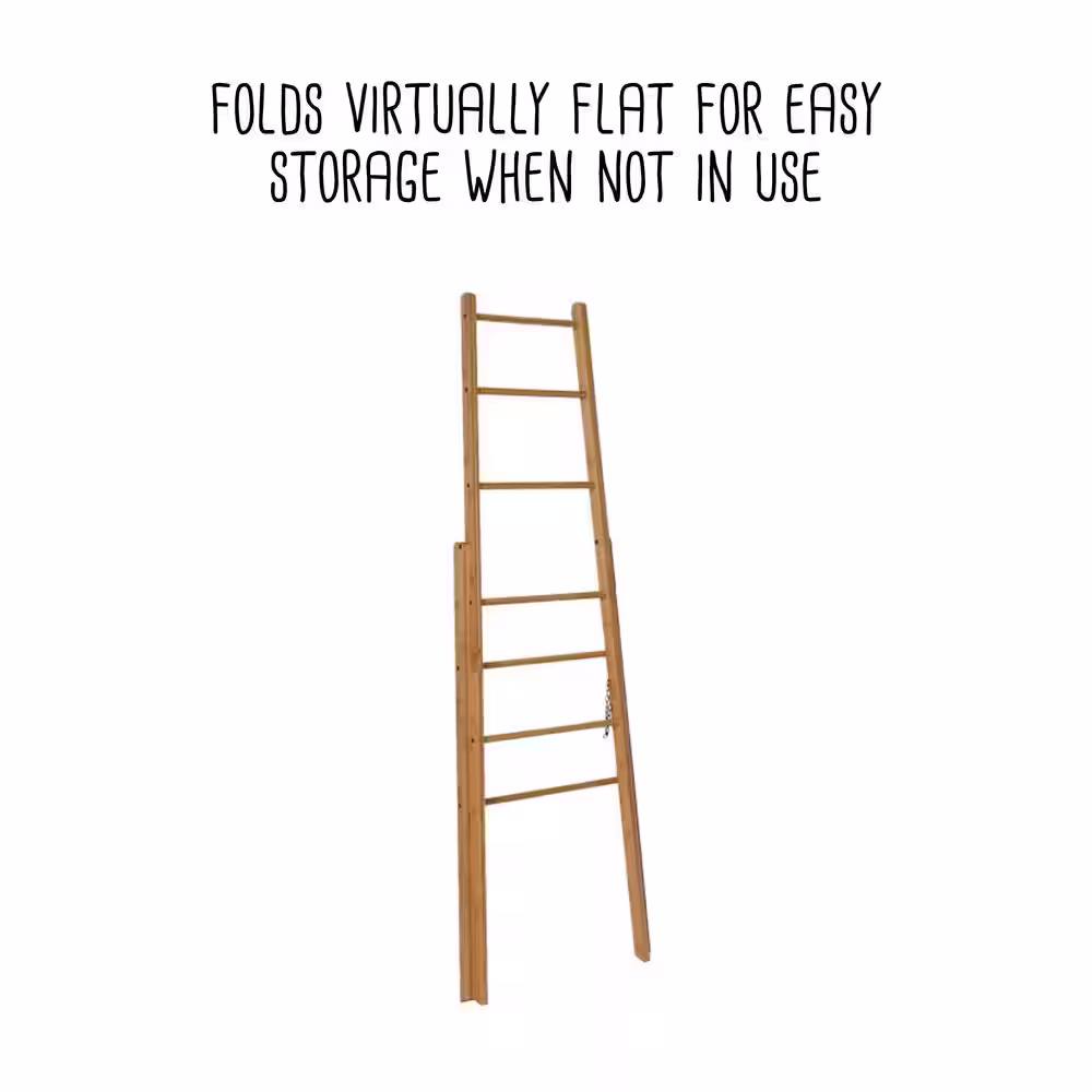 Honey-Can-Do Bamboo Clothes Drying Ladder Rack, 25