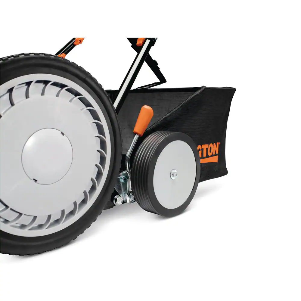 Remington 18 in. Manual Walk Behind Reel Lawn Mower with Attachable Bagger and 9 Position Cutting Heights