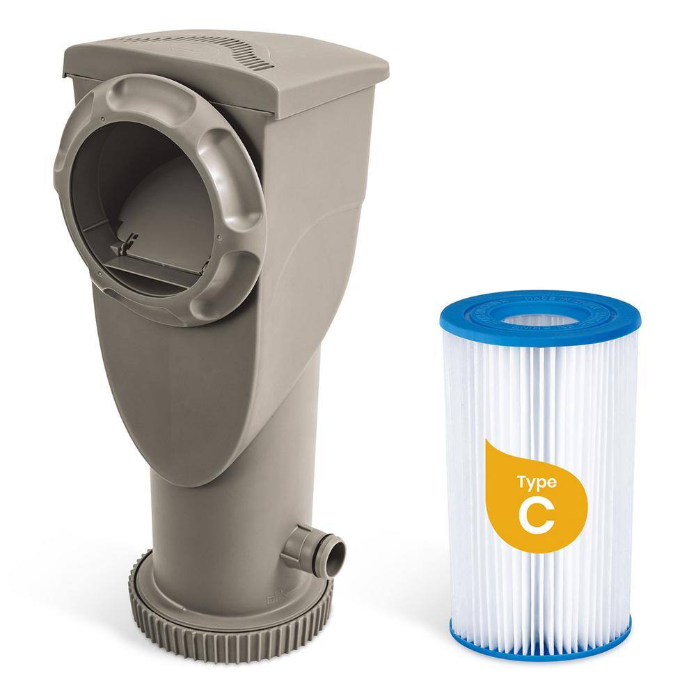 None 24 ft. x 12 ft. Rectangular 52 in. Deep Metal Frame Above Ground Pool, Brown Basketweave