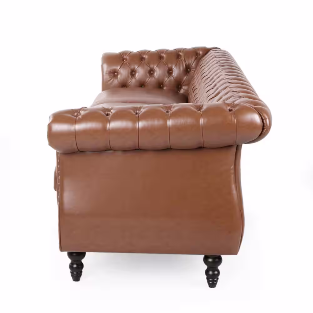 Noble House Silverdale 4-Piece Cognac Brown Living Room Sets