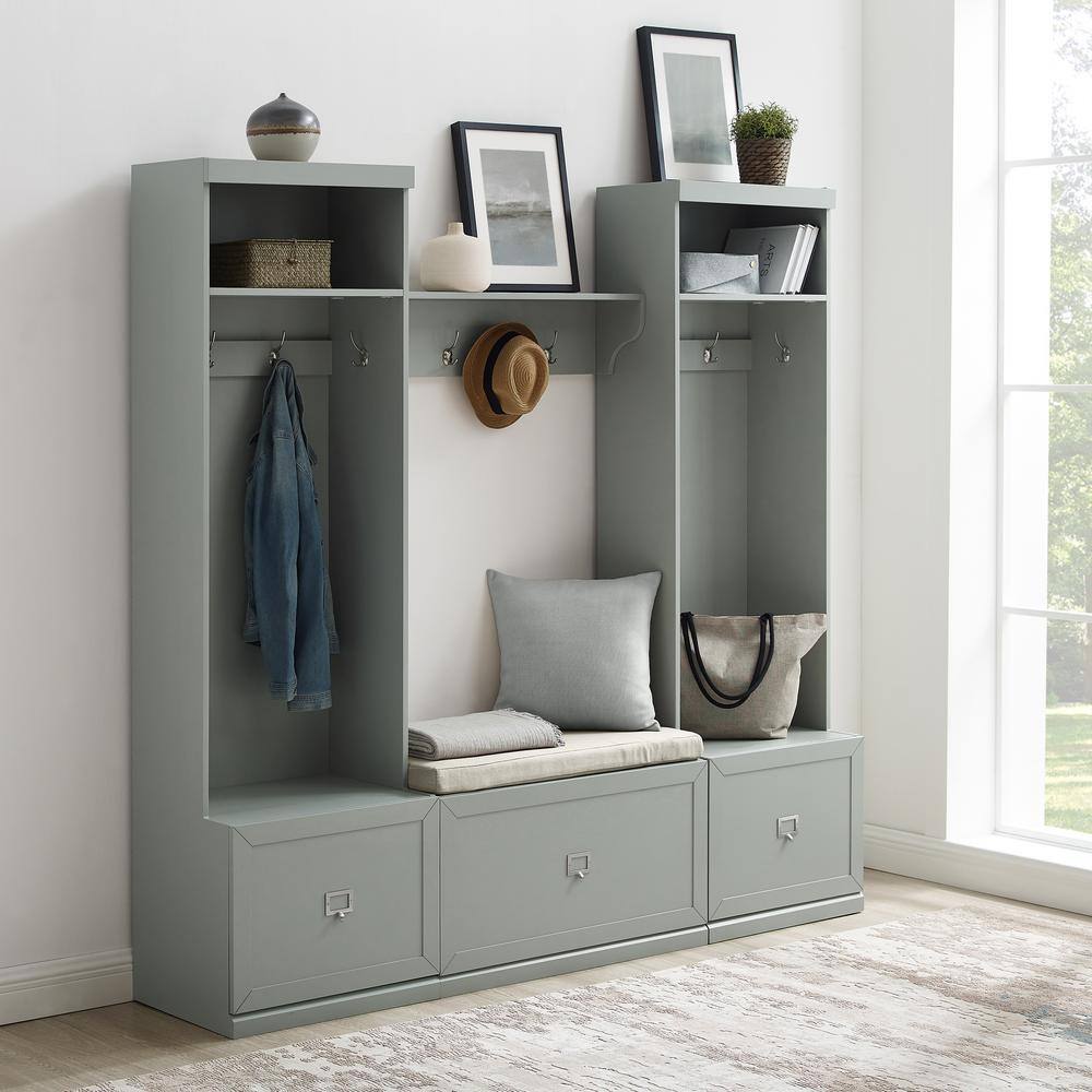 CROSLEY FURNITURE Harper Gray 4-Piece Hall Tree Set