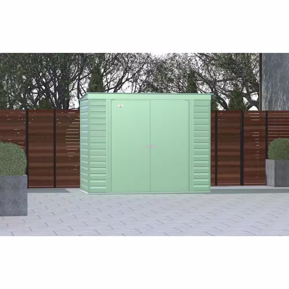 Arrow Select 8 ft. W x 4 ft. D Sage Green Metal Shed (28 sq. ft.)