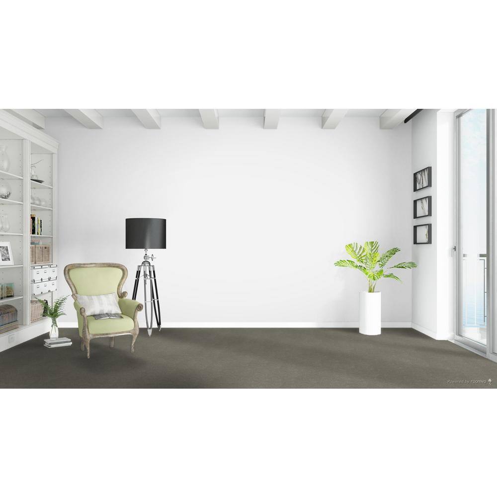 Home Decorators Collection Chastain II  - Elite - Gray 60 oz. SD Polyester Texture Installed Carpet