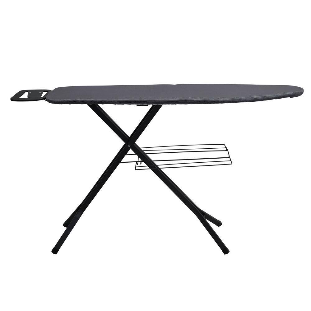 HOUSEHOLD ESSENTIALS Ironing Board with Mesh Steel Top in Matte Black