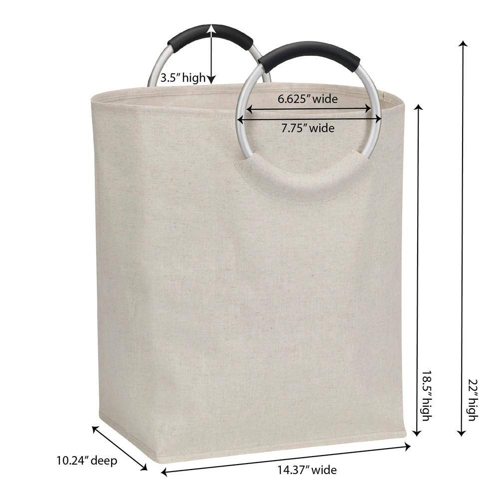 HOUSEHOLD ESSENTIALS KRUSH Tote Hamper Bag with Ring Handles