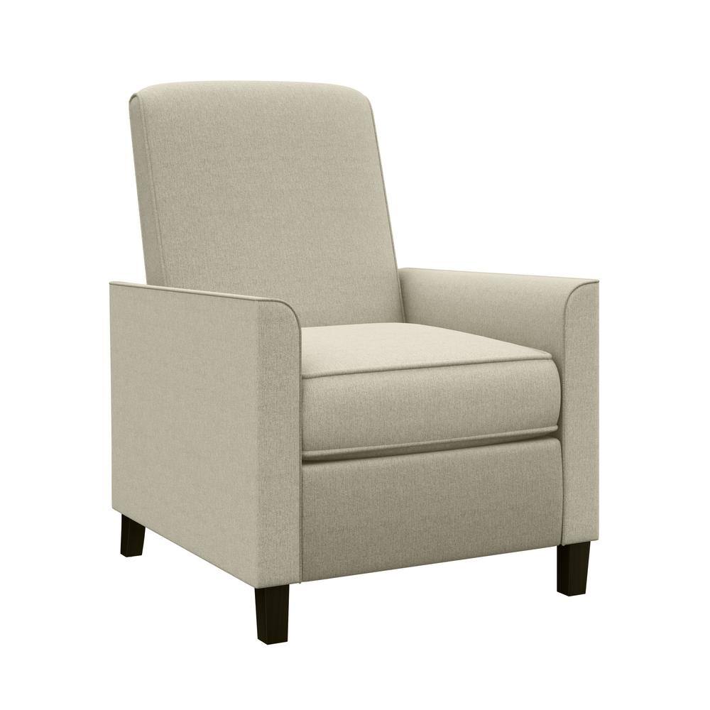 StyleWell Maycotte Biscuit Beige Upholstered Pushback Recliner