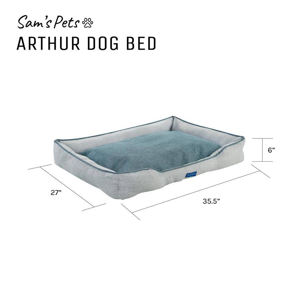 Sam's Pets Arthur Large Gray Dog Bed