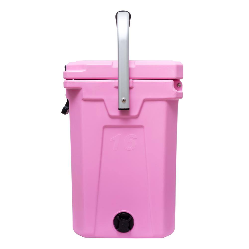 Camp-Zero 16.9 qt. Tall Premium Cooler with Folding Handle, Pink