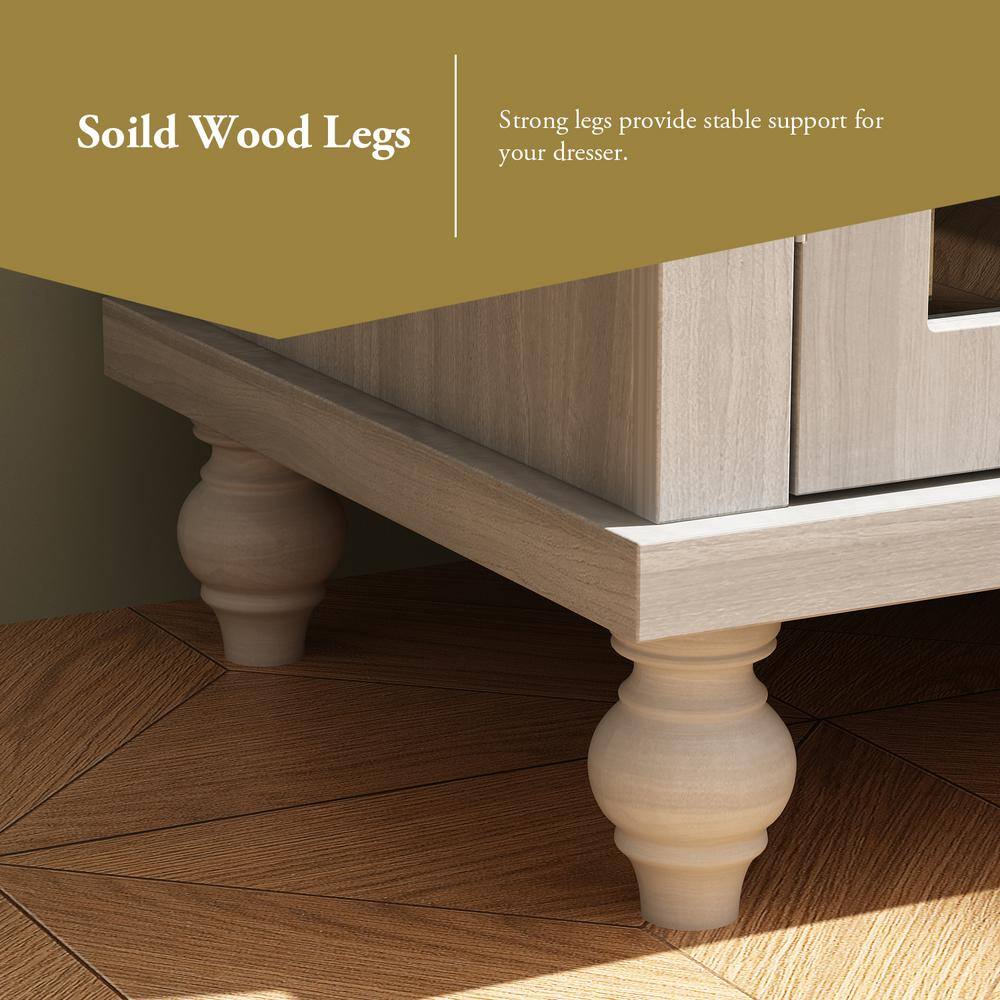 None 63 in. L Gray Farmhouse Style Rectangle Wood Console Table Entry Table Cupboard Hallway Living Room with 4 Drawers