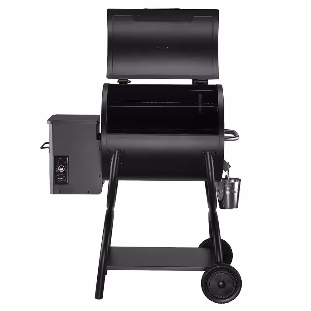 Z GRILLS 590 sq. in. Wood Pellet Grill and Smoker PID, Black