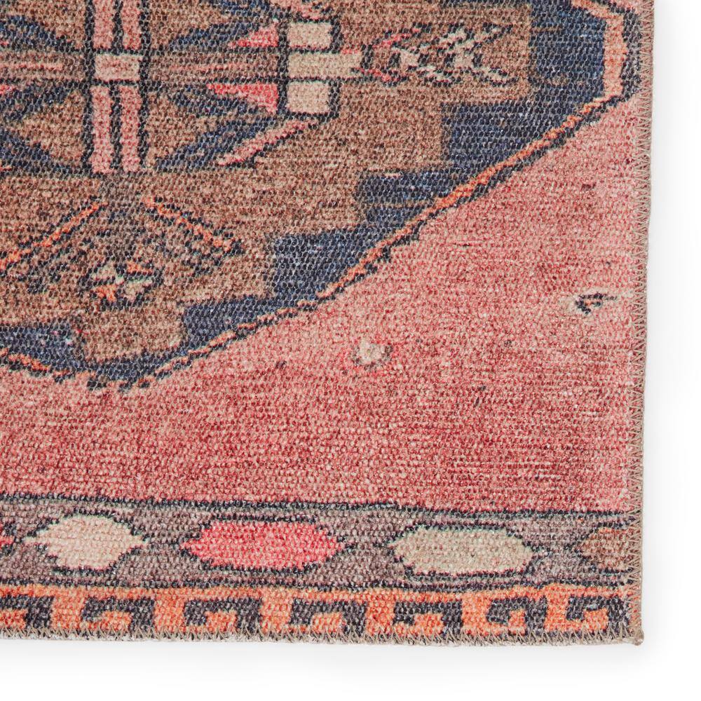 VIBE BY JAIPUR LIVING Mirta Pink/Blue 2 ft. 6 in. x 7 ft. 6 in. Medallion Runner Rug