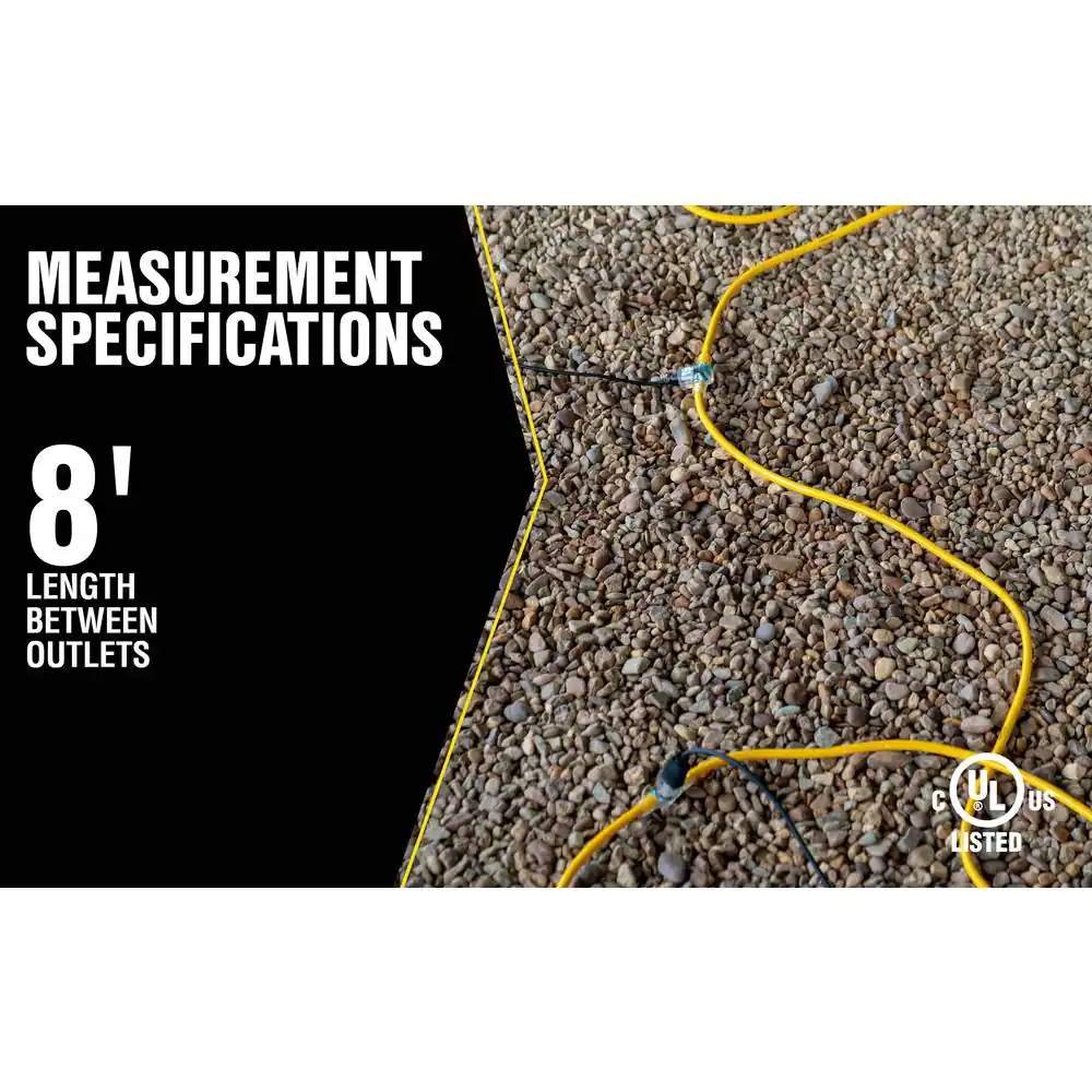 Yellow Jacket 25 ft. 12/3 STW Multi-Outlet (3) Outdoor Heavy-Duty Extension Cord with Power Light Plug