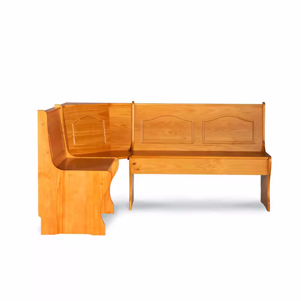 Linon Home Decor Kaylie Honey Pine Nook Corner Unit 67