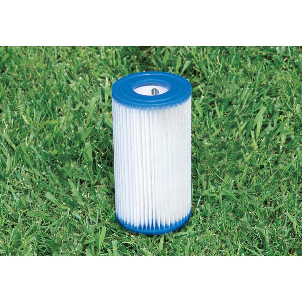 Intex 12 ft. Round 30 in. D Metal Frame Above Ground Swimming Pool Set and Pump