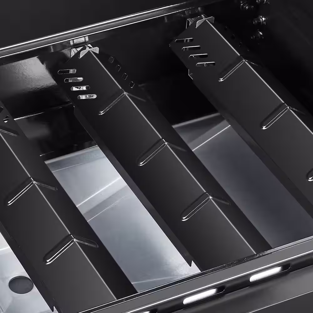 Dyna-Glo Premier 3-Burner Natural Gas Grill in Black with Folding Side Tables