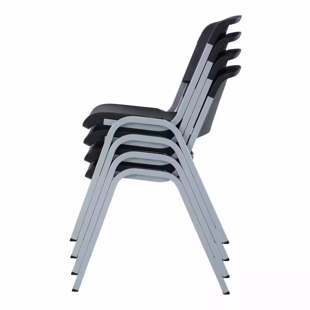 Lifetime Black Stacking Utility Chair (Set of 4)