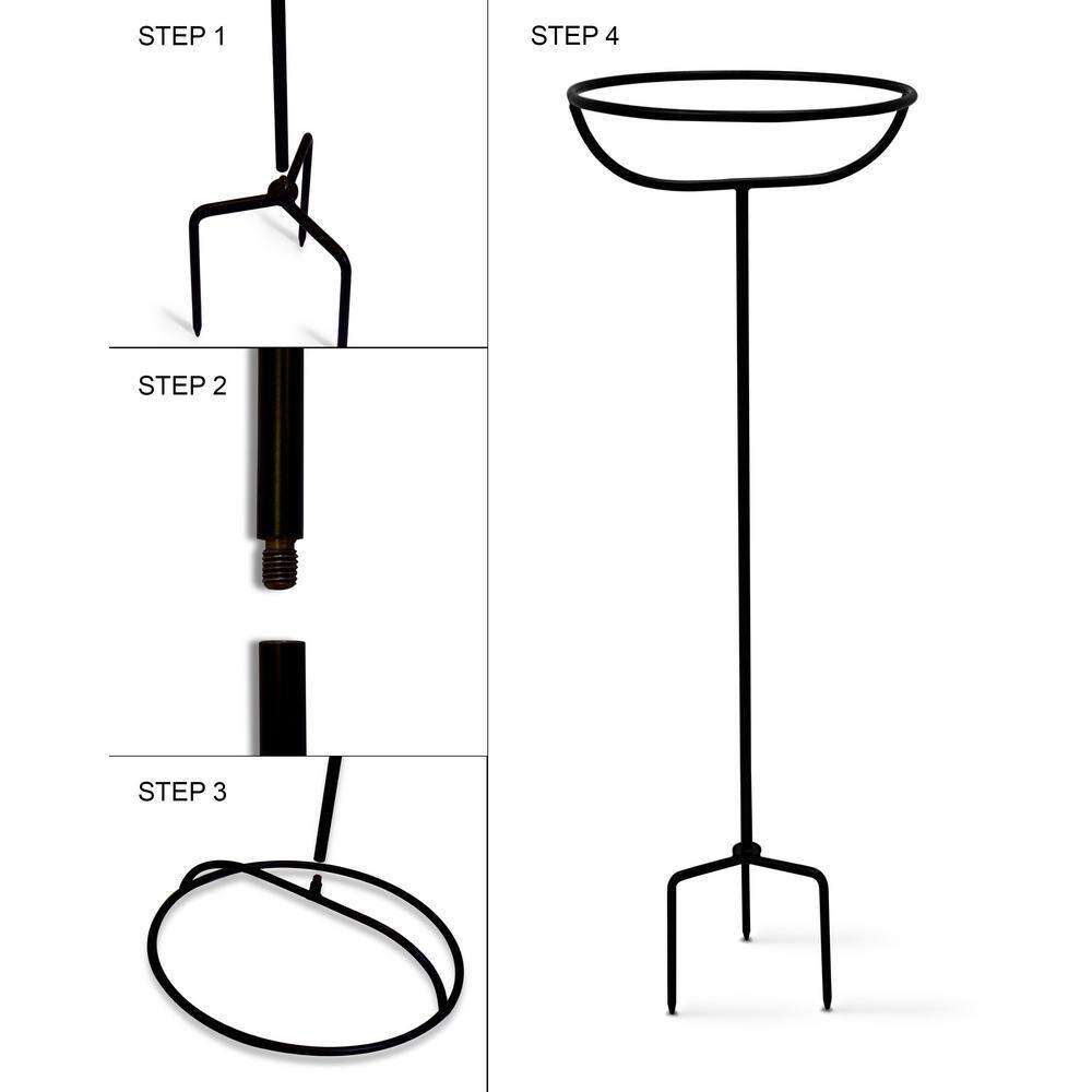 Monarch Abode Monarch Pure Copper Hand Hammered Standing Bird Bath