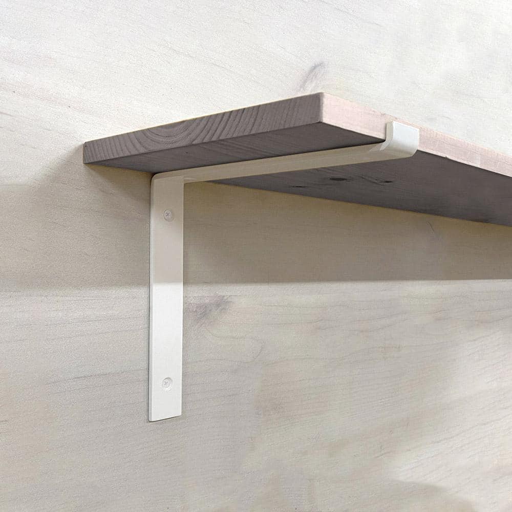 Crates & Pallet 12 in. White Steel Shelf Bracket