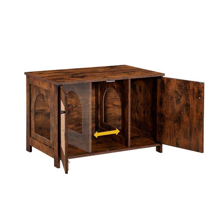 None 31.5 in. W x 20.3 in. D x 21.3 in. H Cat Litter Box Enclosure Cat House Scratching Post Litter Box Furniture Hidden