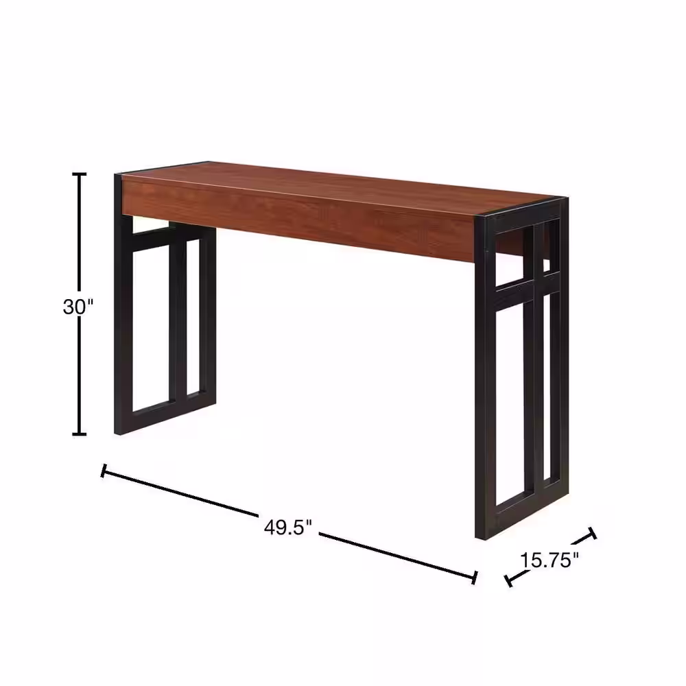 Convenience Concepts Monterey 50 in. Black/Cherry Standard Rectangle Wood Console Table