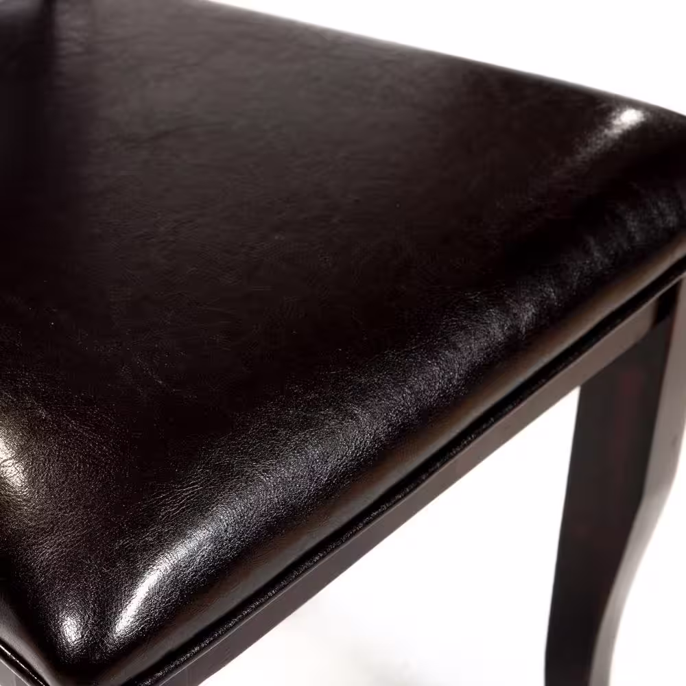 Furniture of America Swanson Espresso Faux Leather Dining Side Chair (Set of 2)