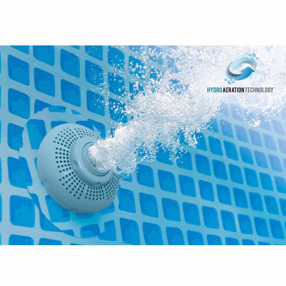 Intex 24 ft. x 12 ft. x 52 in. Rectangle Ultra XTR Frame Swimming Pool with Robot Vacuum