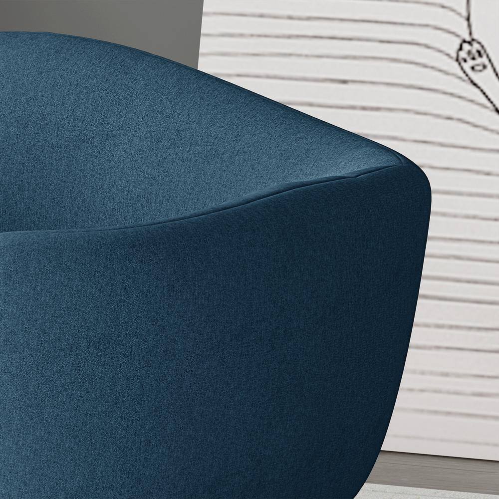 Noble House Ferncliffe Small Navy Blue Fabric Bed