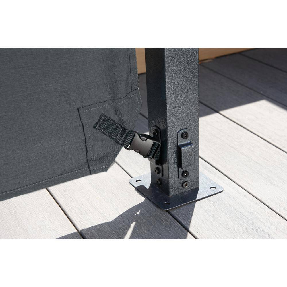 Sojag Dunwich 8 ft. x 8 ft. Grey Steel Framed Pergola