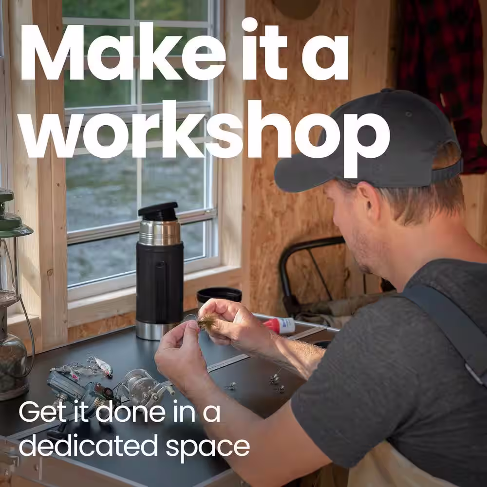 Handy Home Products Professionally Installed Garden Shed 6 ft. x 8 ft. Designer Wood Utility Shed with Galvanized Metal Roof (48 sq. ft.)