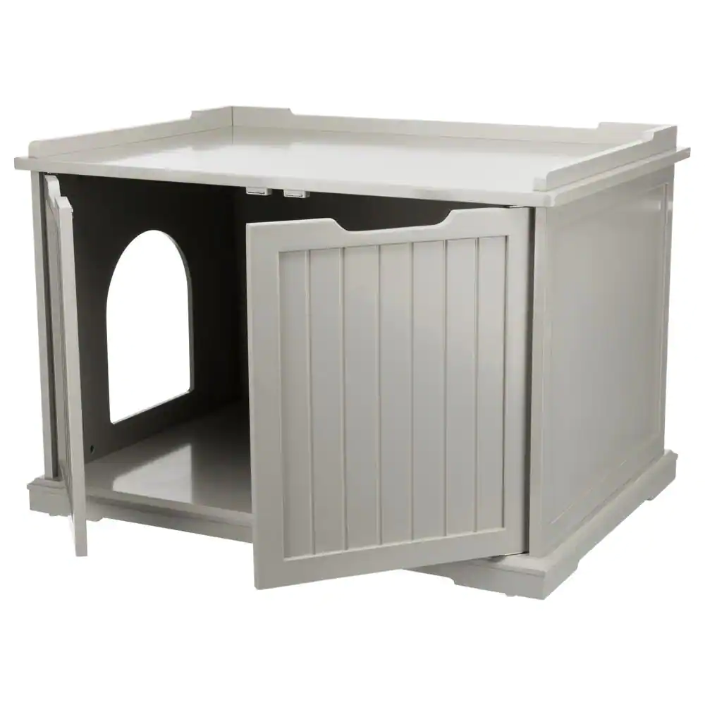 TRIXIE XL Wooden Litter Box Enclosurein Gray