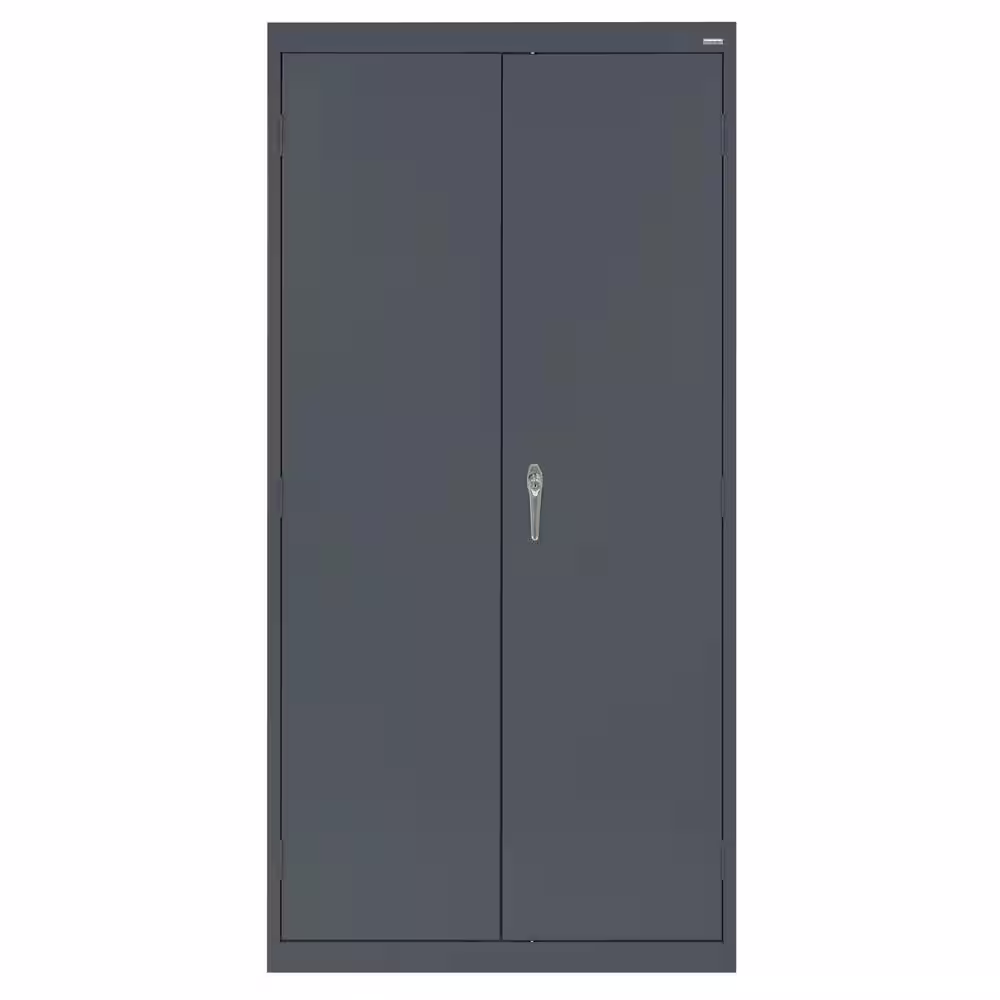 Sandusky Classic Series Steel Combination Cabinet with Adjustable Shelves in Charcoal (72 in. H x 36 in. W x 18 in. D)
