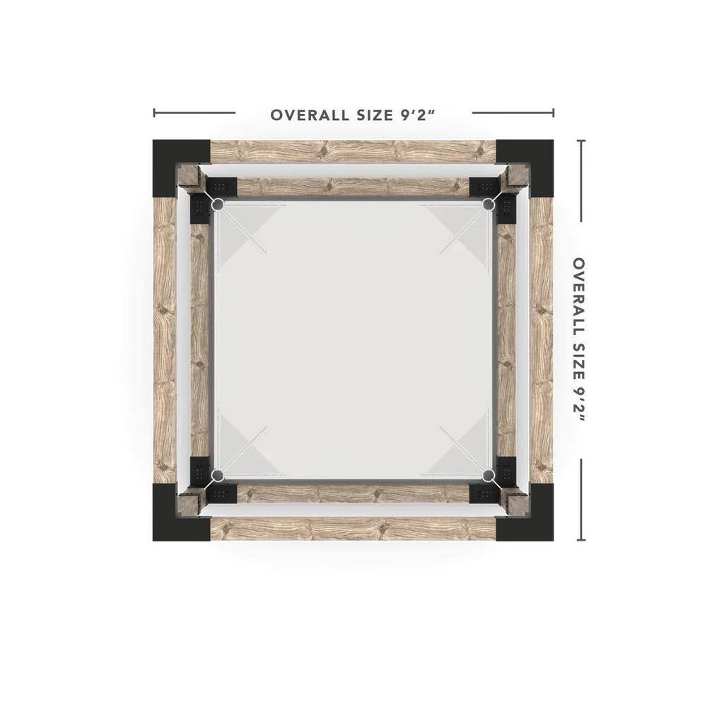 TOJA GRID 8 ft. x 8 ft. Hammock Kit 2-Person for 6x6 Wood Posts